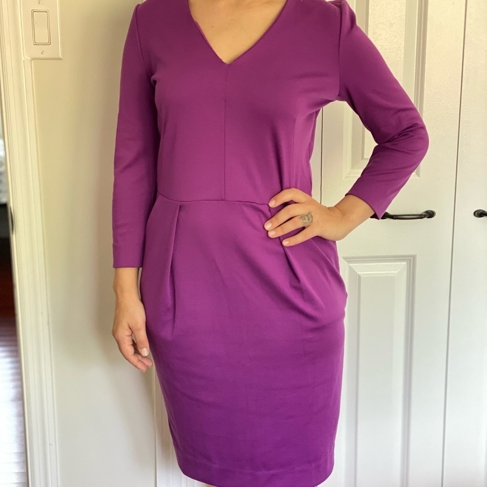 Inwear purple 3/4 sleeve dress with pockets